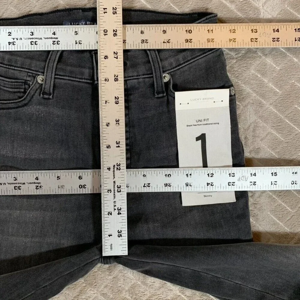 Madewell Womens 1 Denim Jeans Faded Black Uni Fit Skinny Mid Rise Stretch New - Picture 7 of 11